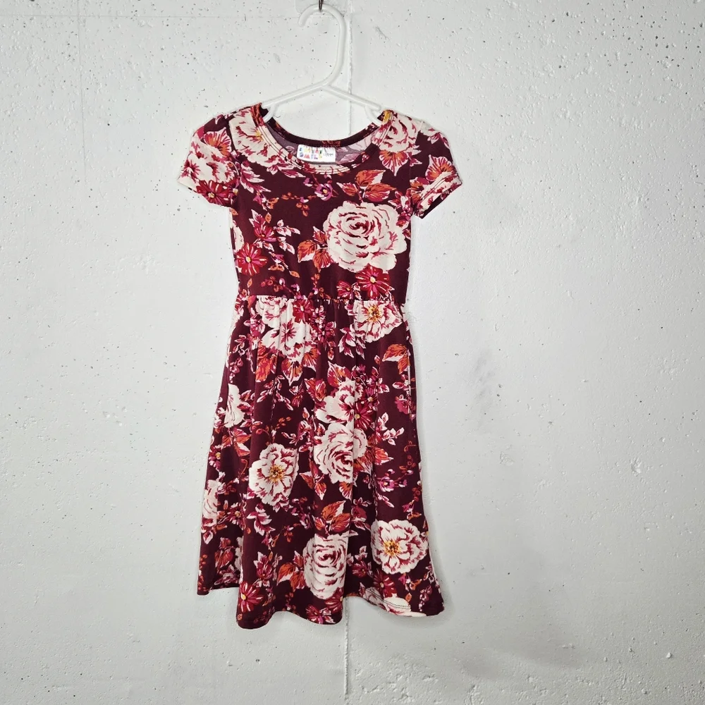 Dot Dot Smile Burgundy Floral Midi Dress